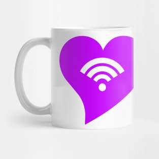 Purple WiFi Heart Mug